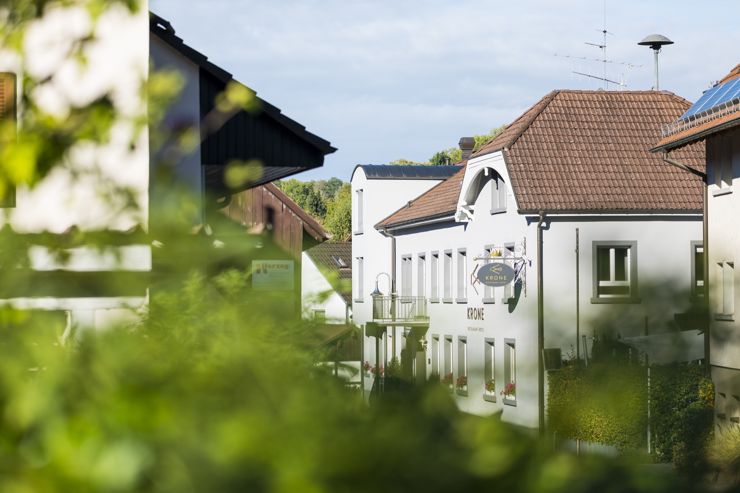 Die Krone in Inzlingen an einem Spätsommerabend